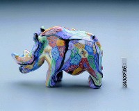動物蠟燭(犀牛)藏品圖，第1張